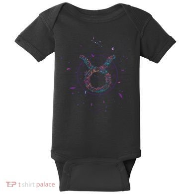 Taurus Floral Zodiac Baby Bodysuit