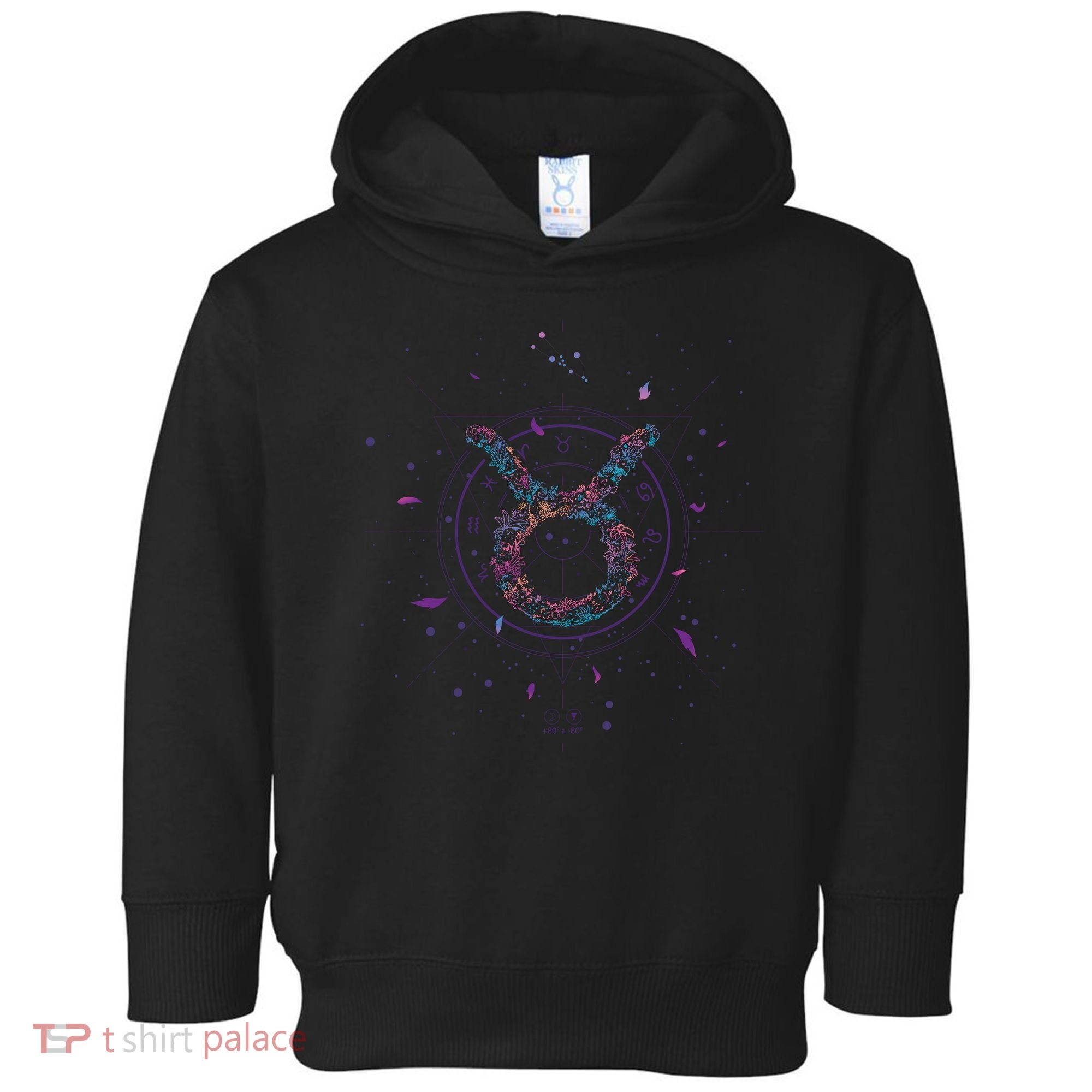 Taurus Floral Zodiac Toddler Hoodie