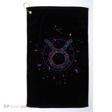 Taurus Floral Zodiac Golf Towel