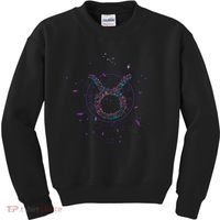 Taurus Floral Zodiac Kids Sweatshirt thumb 0