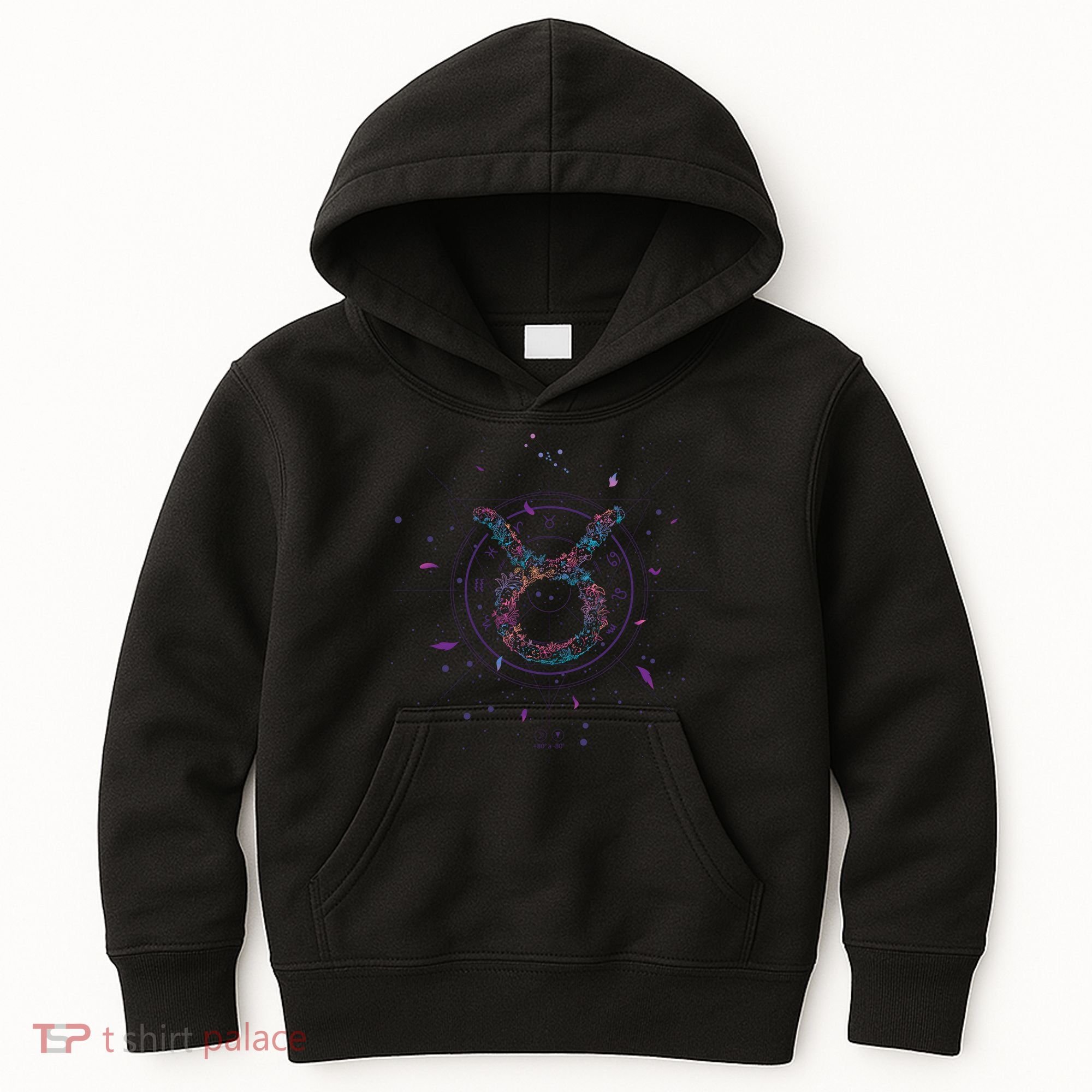 Taurus Floral Zodiac Kids Hoodie