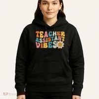 Teacher Assistant Vibes School Teacher Assistant Hoodie thumb 5