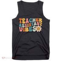 Teacher Assistant Vibes School Teacher Assistant Tank Top thumb 0