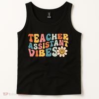 Teacher Assistant Vibes School Teacher Assistant Tank Top thumb 2