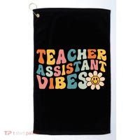 Teacher Assistant Vibes School Teacher Assistant Golf Towel thumb 0