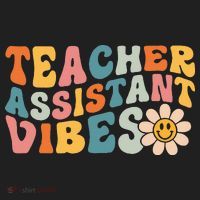 Teacher Assistant Vibes School Teacher Assistant Golf Towel thumb 3
