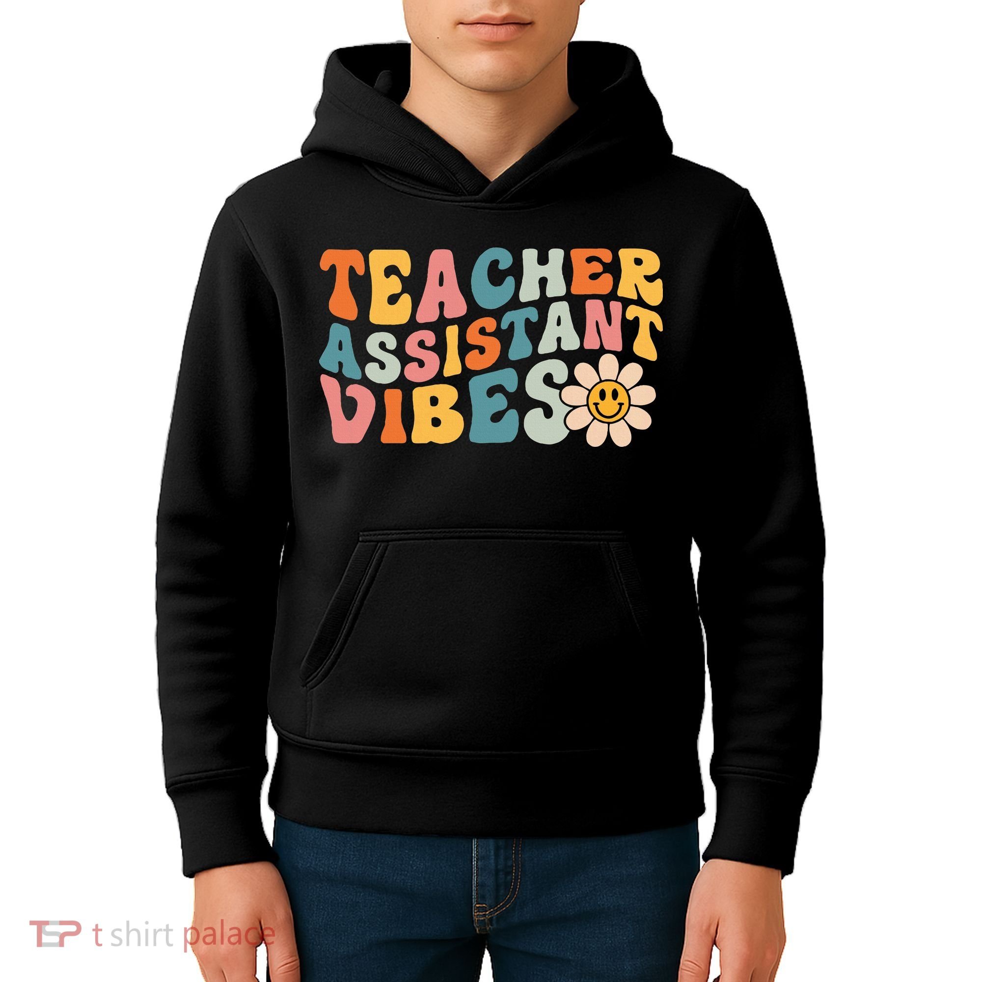 Teacher Assistant Vibes School Teacher Assistant Kids Hoodie