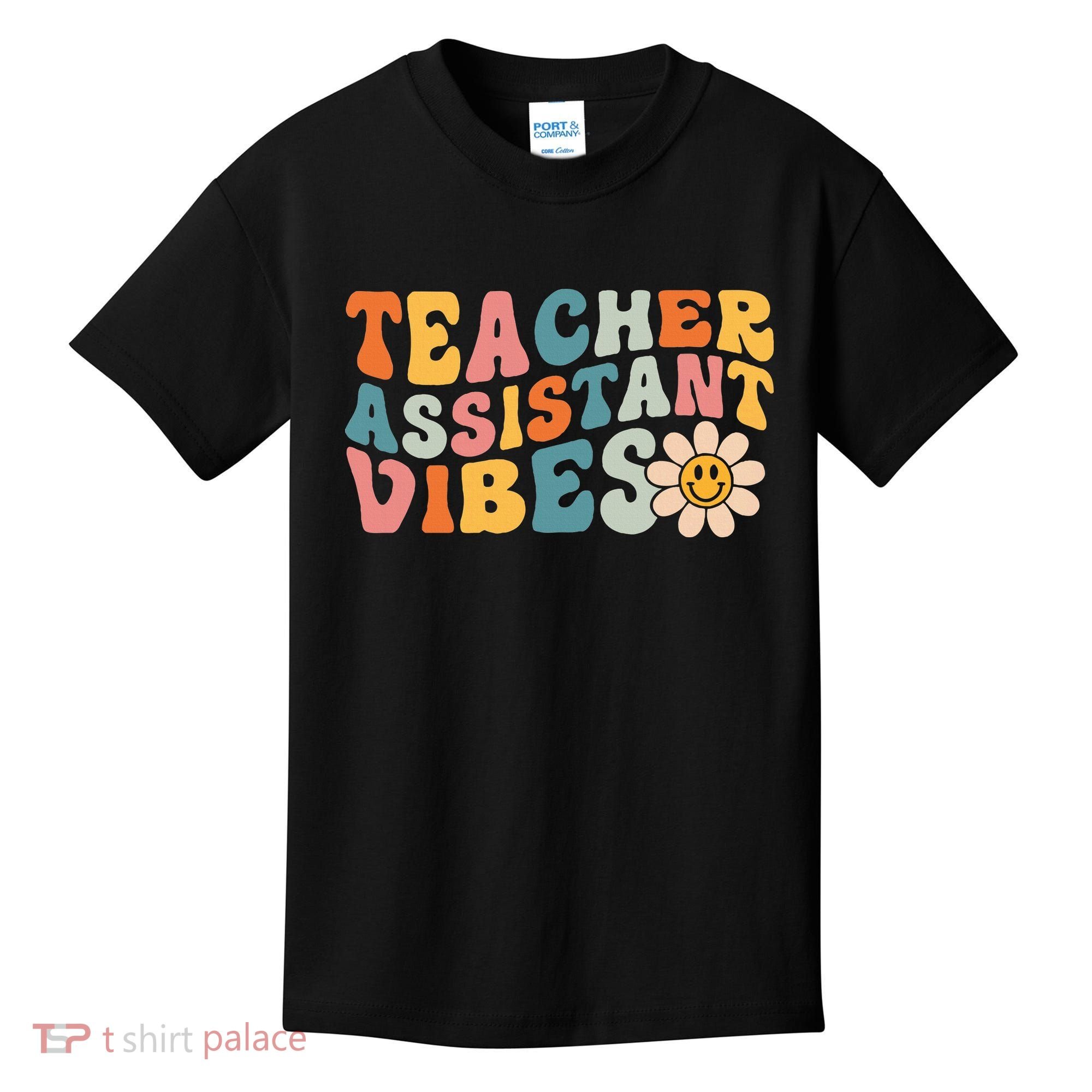 Teacher Assistant Vibes School Teacher Assistant Kids T-Shirt