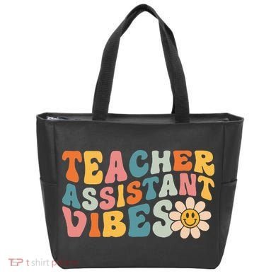 Teacher Assistant Vibes School Teacher Assistant Tote Bag