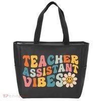 Teacher Assistant Vibes School Teacher Assistant Tote Bag thumb 0