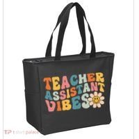 Teacher Assistant Vibes School Teacher Assistant Tote Bag thumb 2