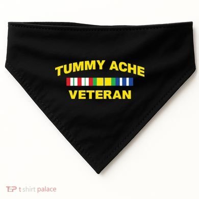 Tummy Ache Veteran USA-Made Doggie Bandana