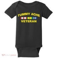 Tummy Ache Veteran Baby Bodysuit thumb 0