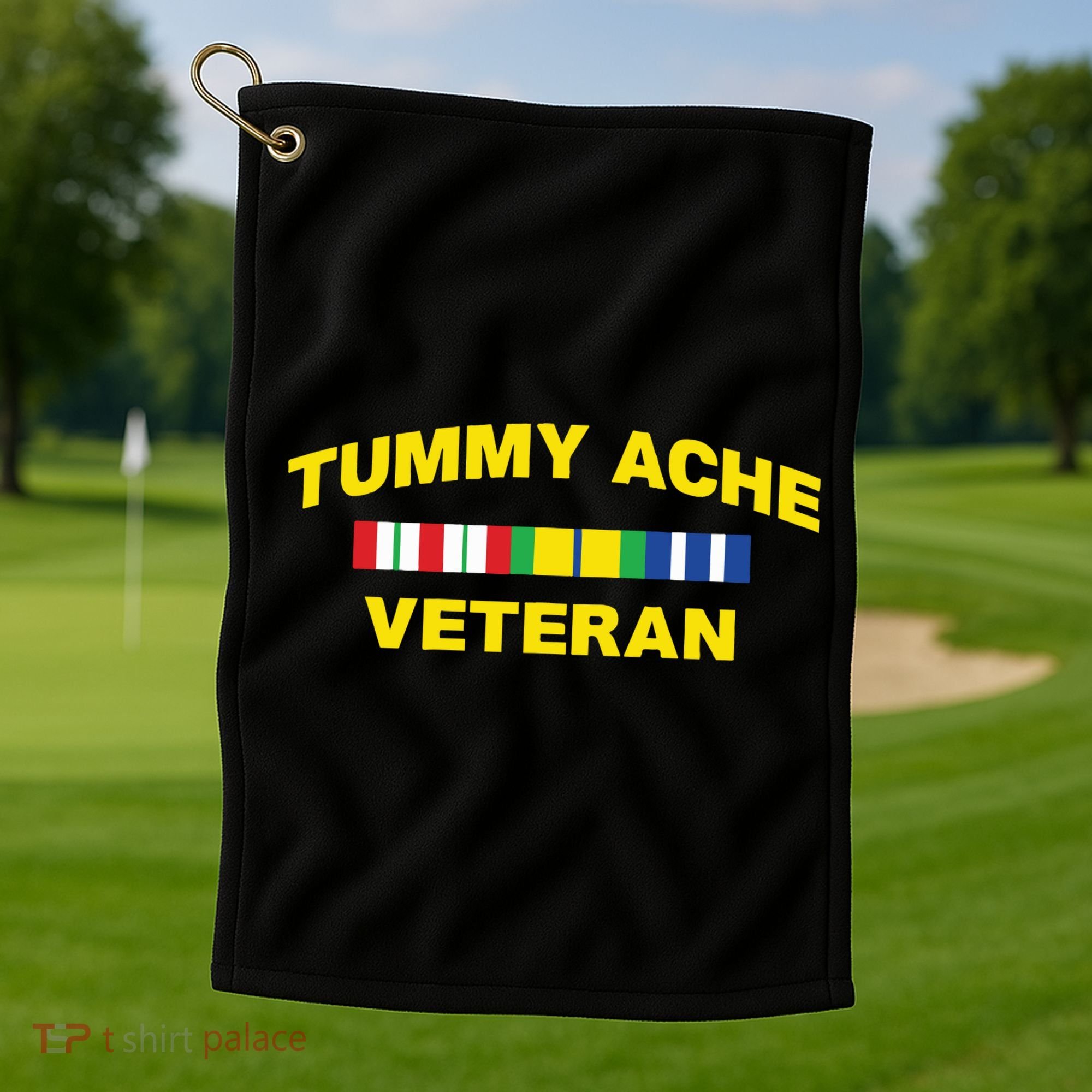 Tummy Ache Veteran Golf Towel