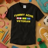 Tummy Ache Veteran Kids T-Shirt thumb 3