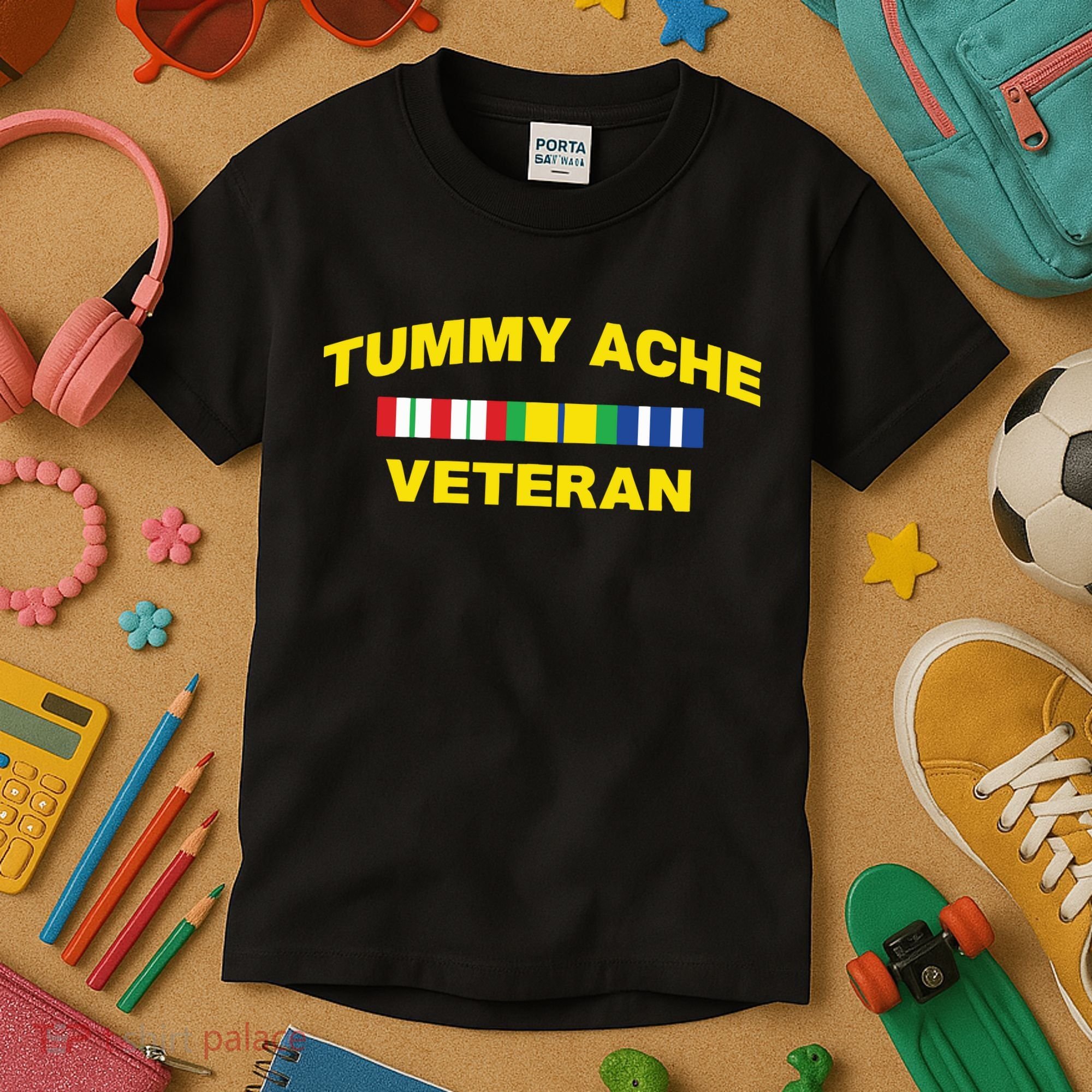 Tummy Ache Veteran Kids T-Shirt