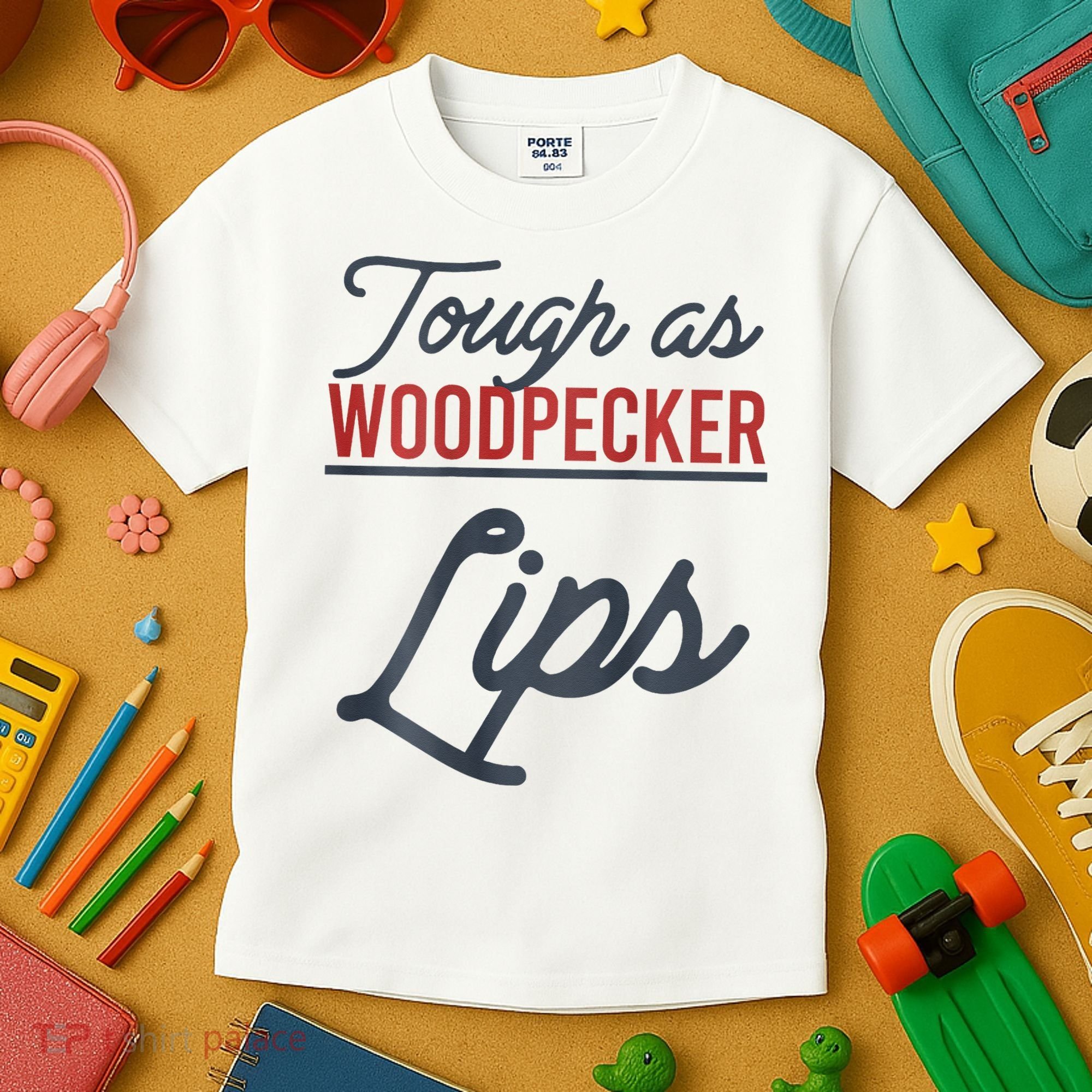 Tough As Woodpecker Lips Bird Animal Nature Kids T-Shirt