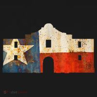 Texas Alamo Wrapped In A Rustic Texas Flag Bucket Hat thumb 4