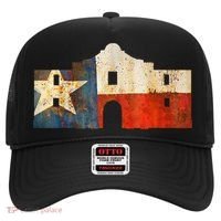 Texas Alamo Wrapped In A Rustic Texas Flag Hat thumb 0