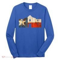 Texas Alamo Wrapped In A Rustic Texas Flag Long Sleeve Shirt thumb 0