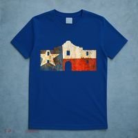 Texas Alamo Wrapped In A Rustic Texas Flag T-Shirt thumb 5