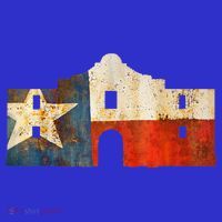 Texas Alamo Wrapped In A Rustic Texas Flag T-Shirt thumb 7