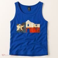 Texas Alamo Wrapped In A Rustic Texas Flag Tank Top thumb 2