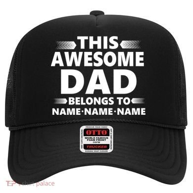 This Awesome Dad Belongs To Personalized Design Hat