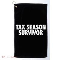 Tax Season Survivor Golf Towel thumb 0