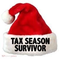 Tax Season Survivor Santa Hat thumb 0