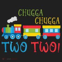 Train Birthday 2nd Choo Choo I'm Two 2 Year Old Golf Towel thumb 3