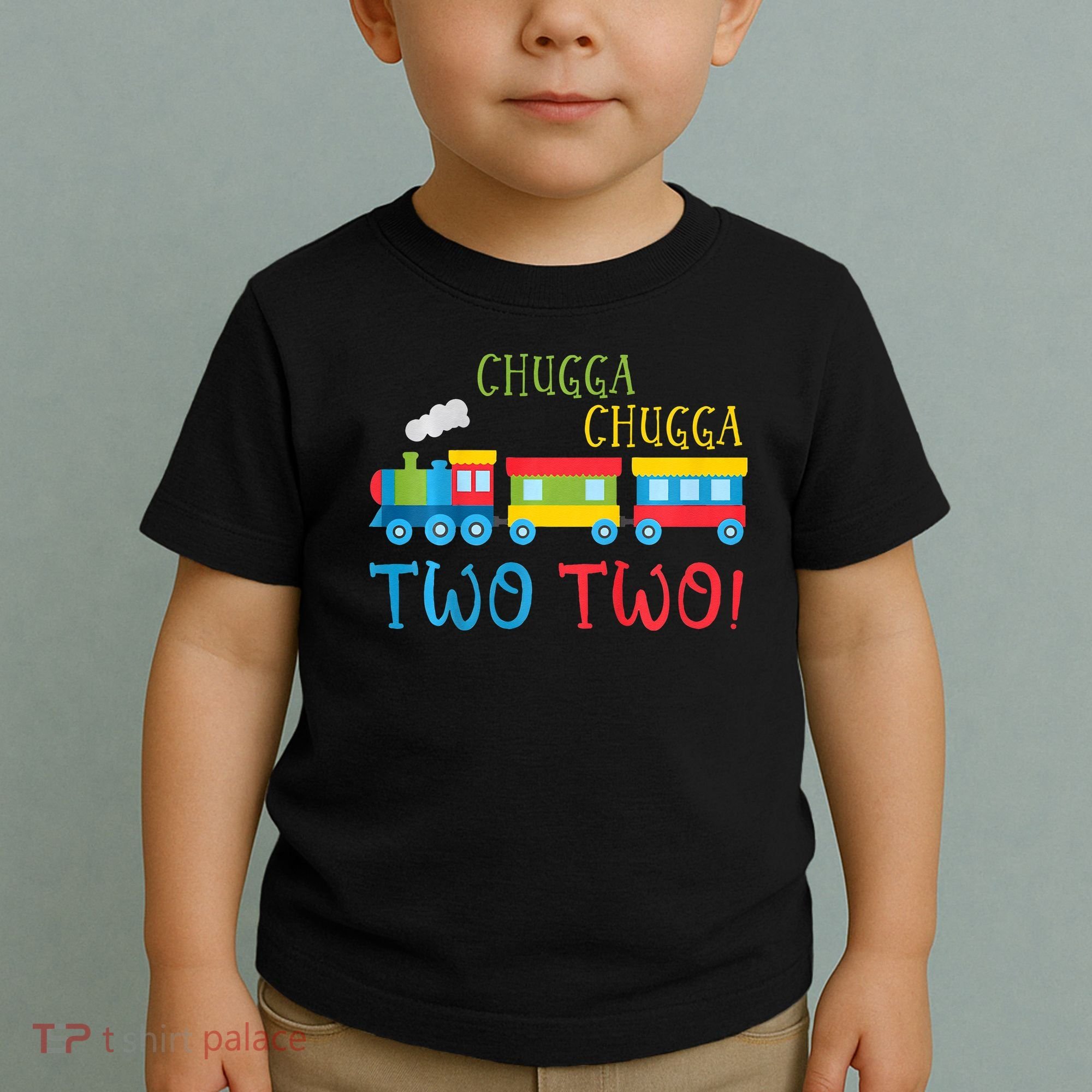 Train Birthday 2nd Choo Choo I'm Two 2 Year Old Toddler T-Shirt