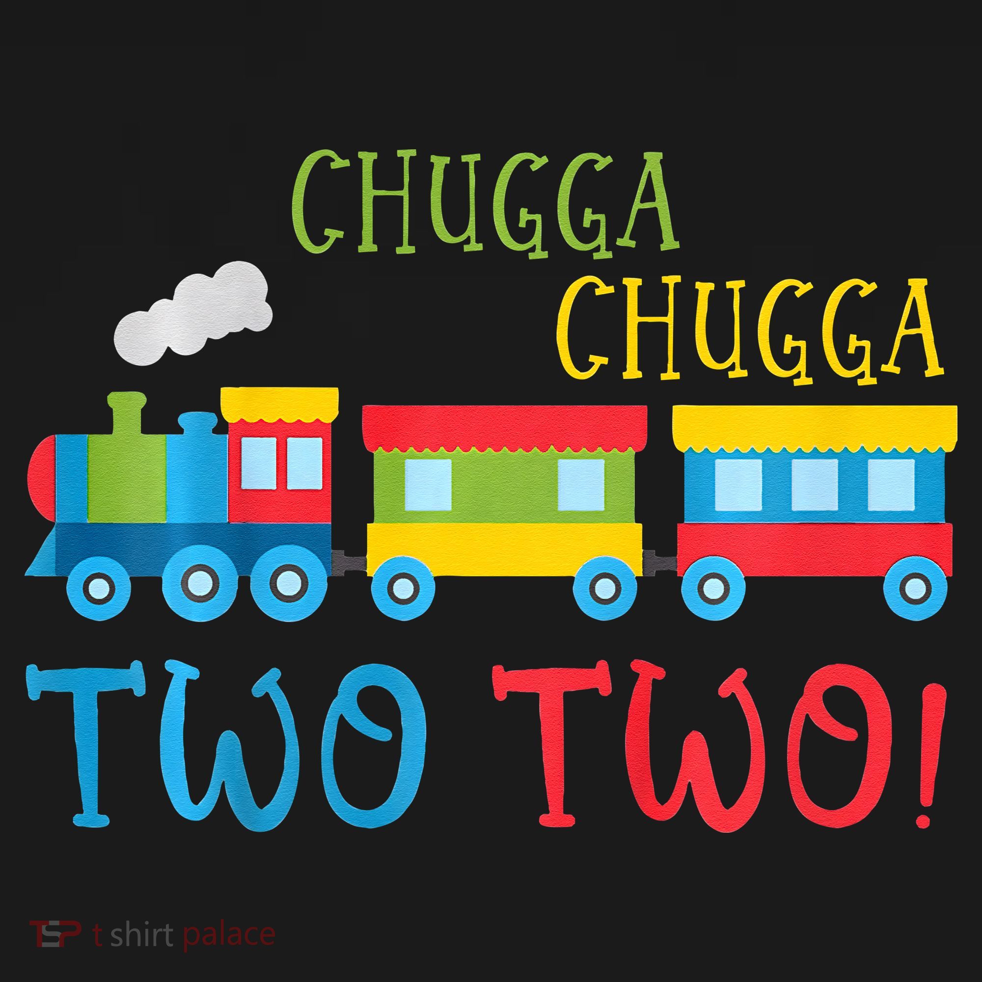Train Birthday 2nd Choo Choo I'm Two 2 Year Old Toddler T-Shirt