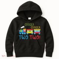 Train Birthday 2nd Choo Choo I'm Two 2 Year Old Kids Hoodie thumb 0