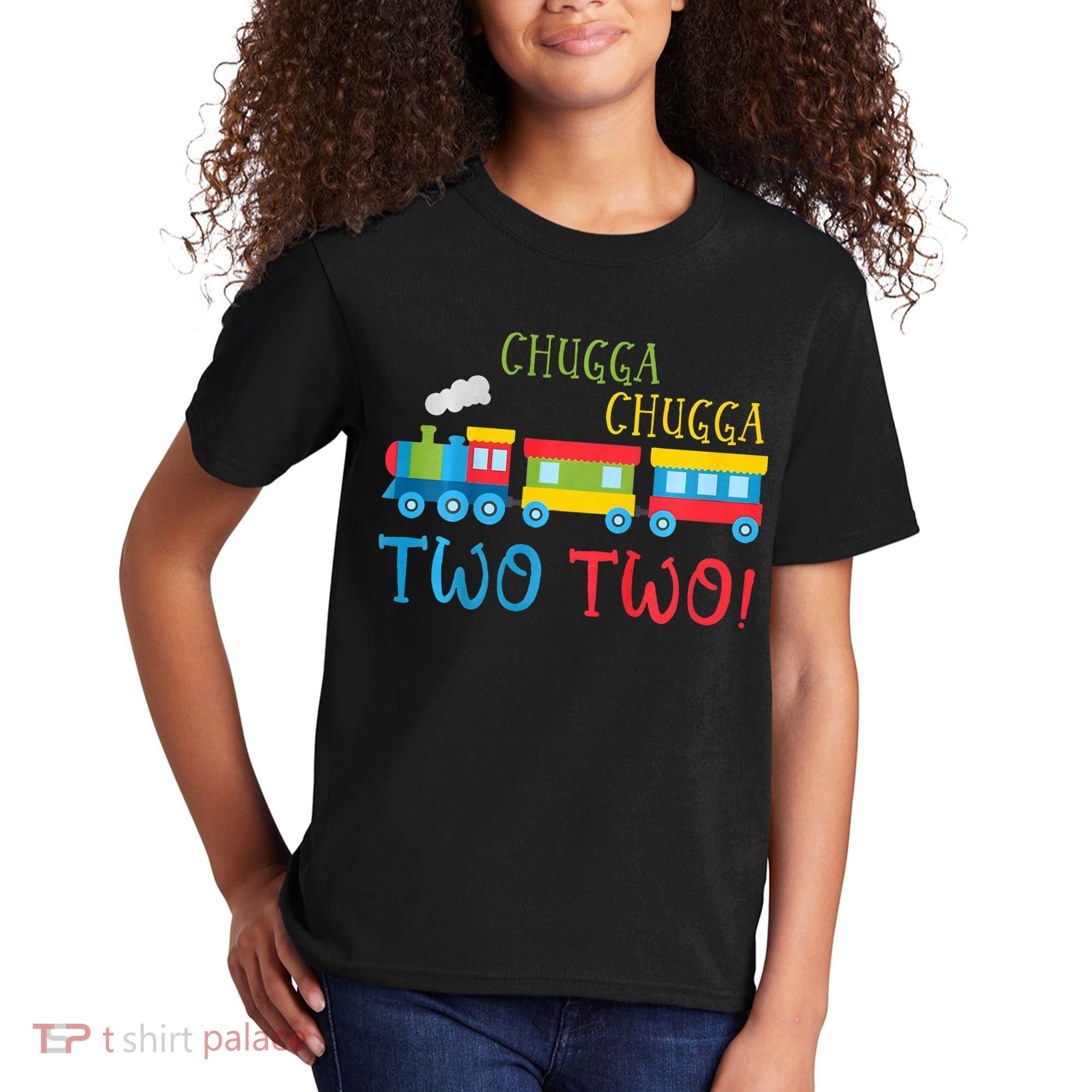 Train Birthday 2nd Choo Choo I'm Two 2 Year Old Kids T-Shirt