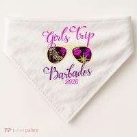 Trip Barbados 2026 Weekend Vacation Birthday Squad USA-Made Doggie Bandana thumb 0