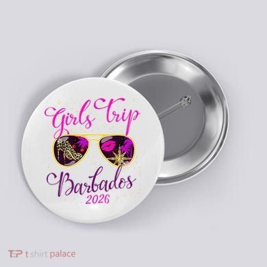 Trip Barbados 2026 Weekend Vacation Birthday Squad Button