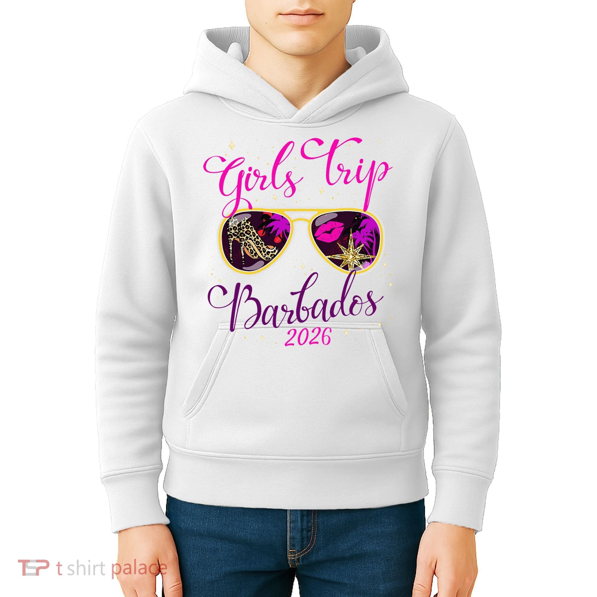Trip Barbados 2026 Weekend Vacation Birthday Squad Kids Hoodie