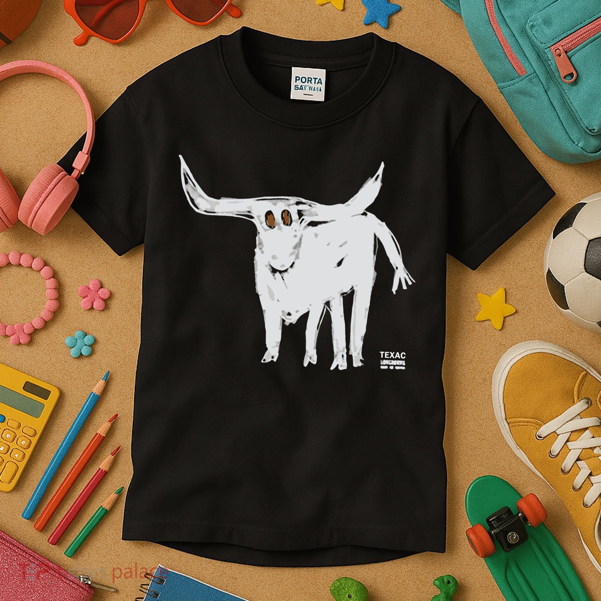 Texas Blue 84 For All The Horns Kids T-Shirt