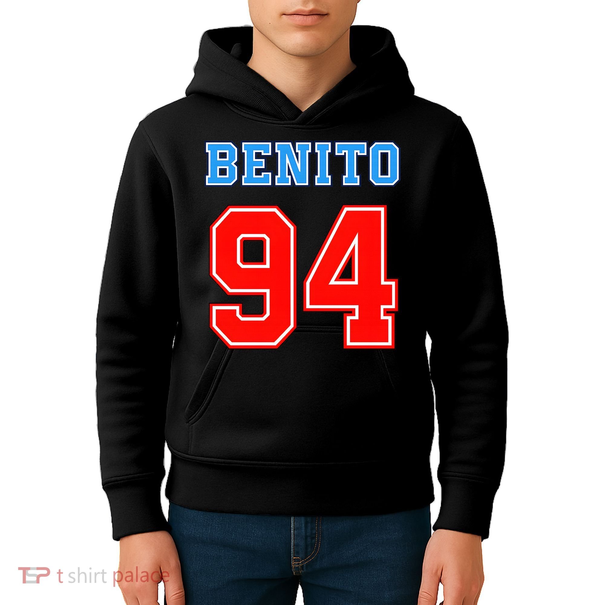 Team Benito 94 Jersey Number Kids Hoodie