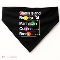The Big Apple New York City Five Boroughs Nyc S.U.B.W.A.Y Map USA-Made Doggie Bandana thumb 0