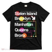 The Big Apple New York City Five Boroughs Nyc S.U.B.W.A.Y Map T-Shirt thumb 0