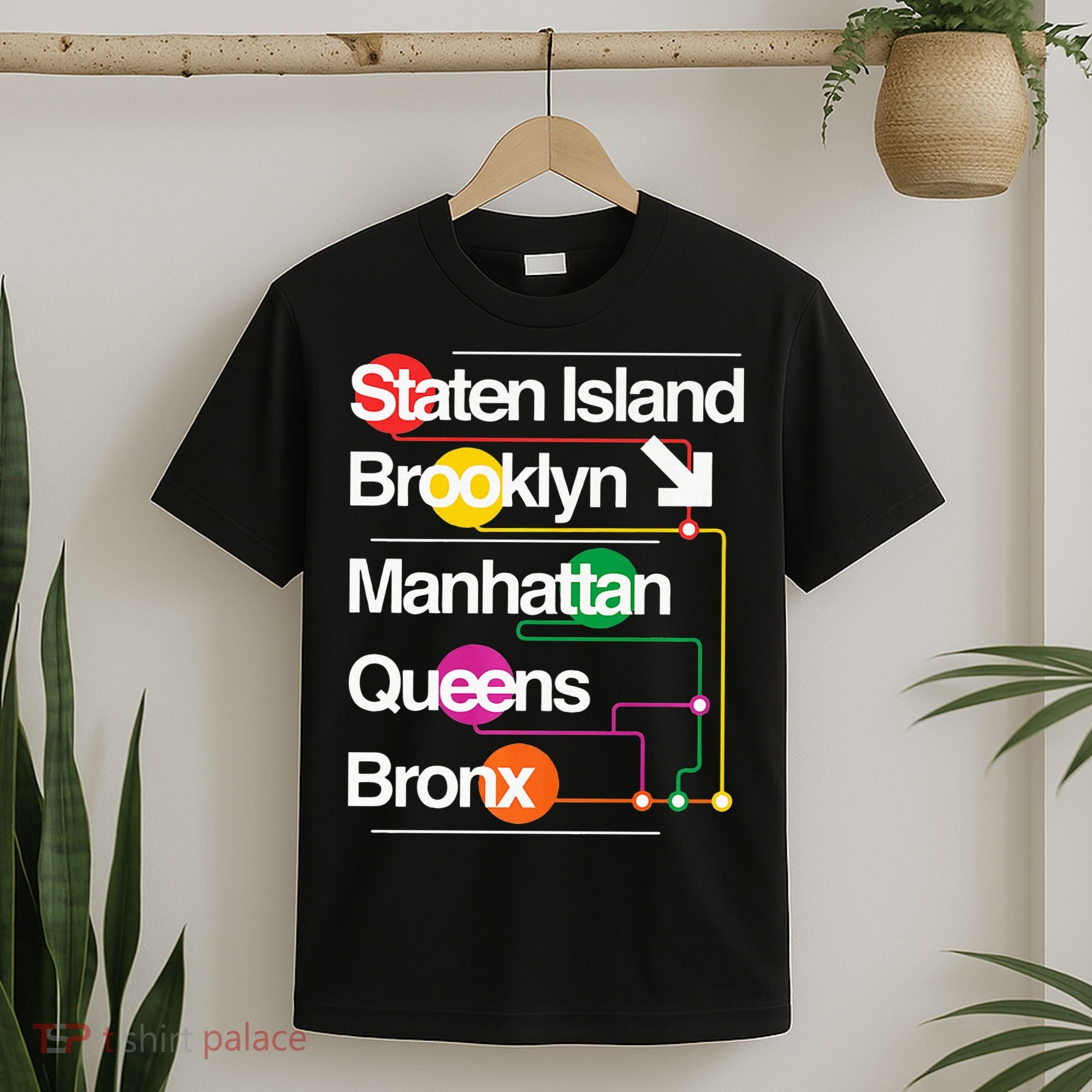The Big Apple New York City Five Boroughs Nyc S.U.B.W.A.Y Map T-Shirt