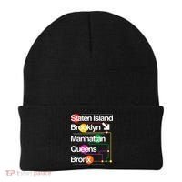 The Big Apple New York City Five Boroughs Nyc S.U.B.W.A.Y Map Beanie thumb 0