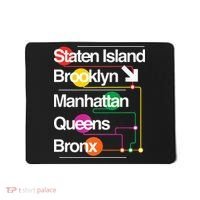 The Big Apple New York City Five Boroughs Nyc S.U.B.W.A.Y Map Mousepad thumb 0
