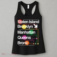 The Big Apple New York City Five Boroughs Nyc S.U.B.W.A.Y Map Women's Tank Top thumb 3