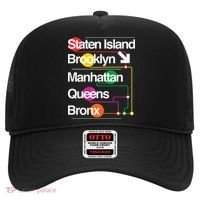 The Big Apple New York City Five Boroughs Nyc S.U.B.W.A.Y Map Hat thumb 0