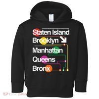 The Big Apple New York City Five Boroughs Nyc S.U.B.W.A.Y Map Toddler Hoodie thumb 0