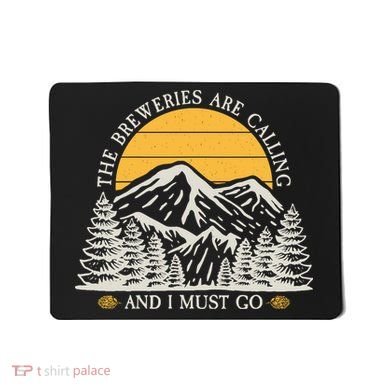 The Breweries Are Calling Funny Retro Vintage Brewery Mousepad