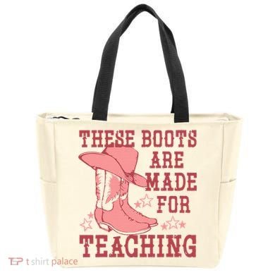 These Boots Are Made For Teaching Boho Western Teacher Tote Bag